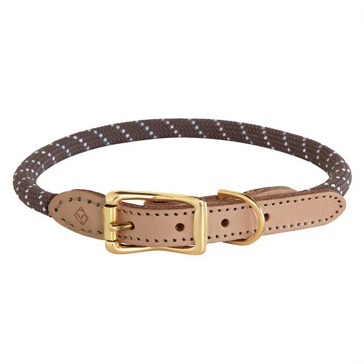 OYOY ZOO - Perry Halsband voor honden, extra groot, choko