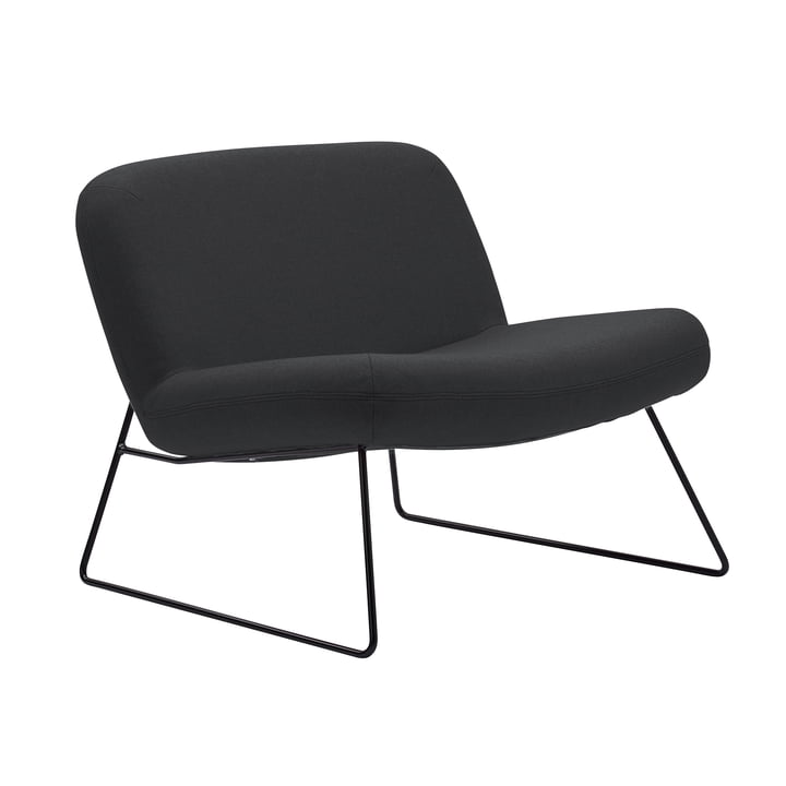 Java Fauteuil, frame zwart / bekleding kaki (stof Vision 443) van Softline