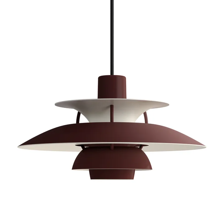 Louis Poulsen - PH 5 hanglamp, monochroom bordeauxrood