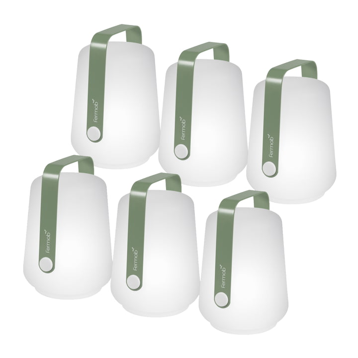 Fermob Balad - Oplaadbare LED lamp H 12 cm, cactus (set van 6)