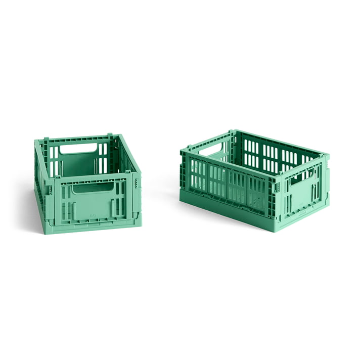 Colour Crate Minimandje, 17 x 13 cm, dark mint recycled (set van 2) van Hay