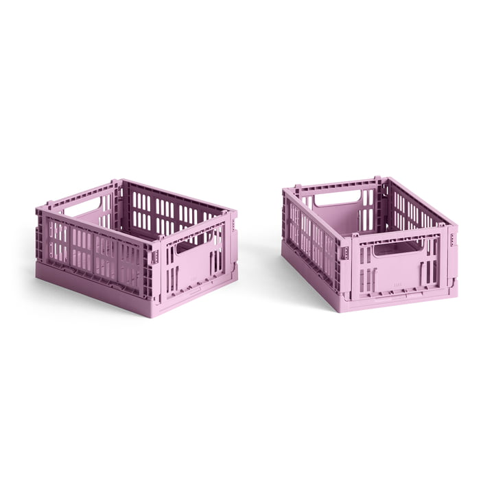 Colour Crate dusty rose recycled Minimandje, 17 x 13 cm,, (set van 2) van Hay