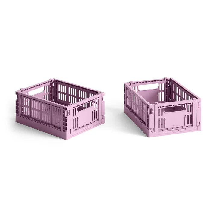 Colour Crate Minimandje, 17 x 13 cm, dusty rose, recycled (set van 2) van HAY