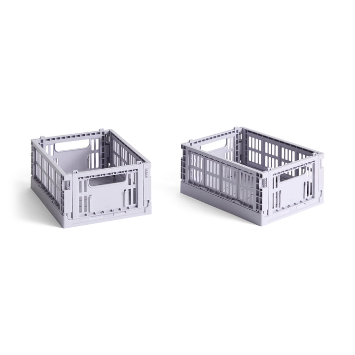 Colour Crate lavender recycled Minimandje, 17 x 13 cm,, (set van 2) van Hay