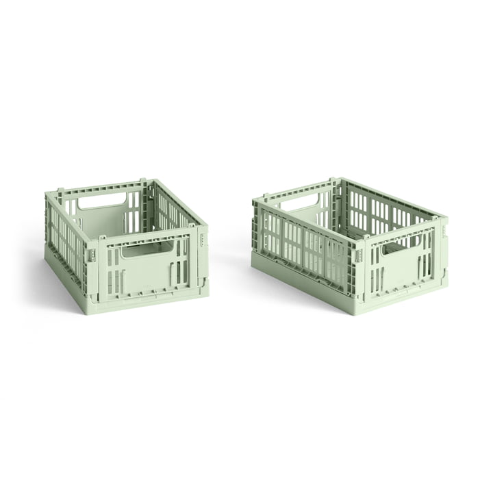 Colour Crate mint recycled Minimandje, 17 x 13 cm,, (set van 2) van Hay