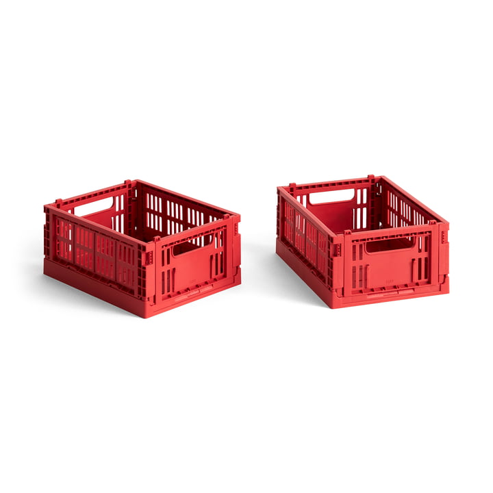 Colour Crate recycled Mandje mini, 17 x 13 cm, rood, (set van 2) van Hay