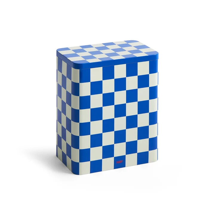Blikken Container L, blauw / gebroken wit by HAY