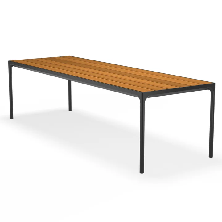 HOUE - FOUR Buitentafel, 270 x 90 cm, bamboe / zwart