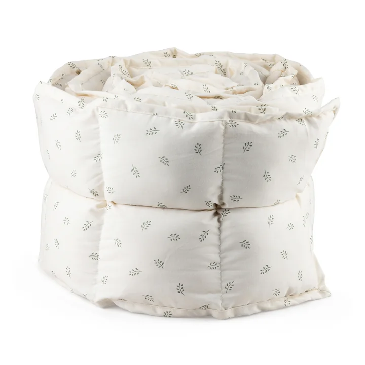 Sebra - Baby ledikant bumper, vierkant gequilt / Sophora Leaves