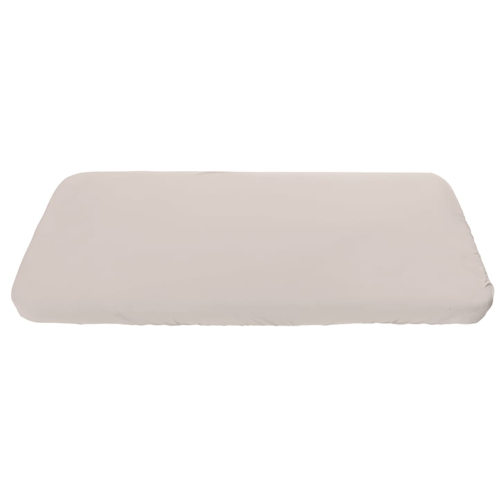 Junior hoeslaken 160 x 70 cm, jersey seabreeze beige van Sebra