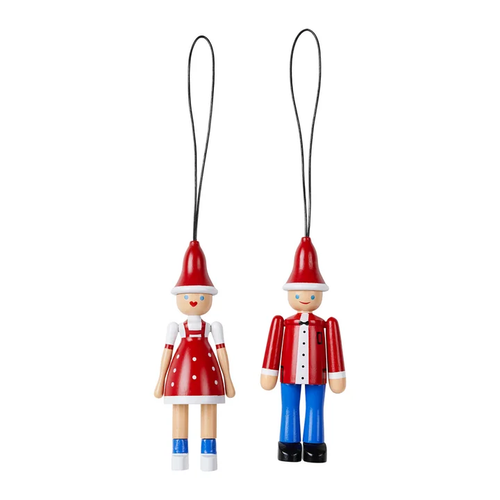 Kerstjongen Ole en kerstmeisje Lise door Kay Bojesen