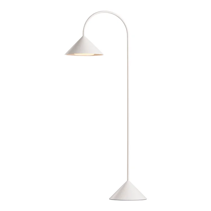 Oplaadbare LED vloerlamp Grasp, H 72 cm, mat wit van Frandsen