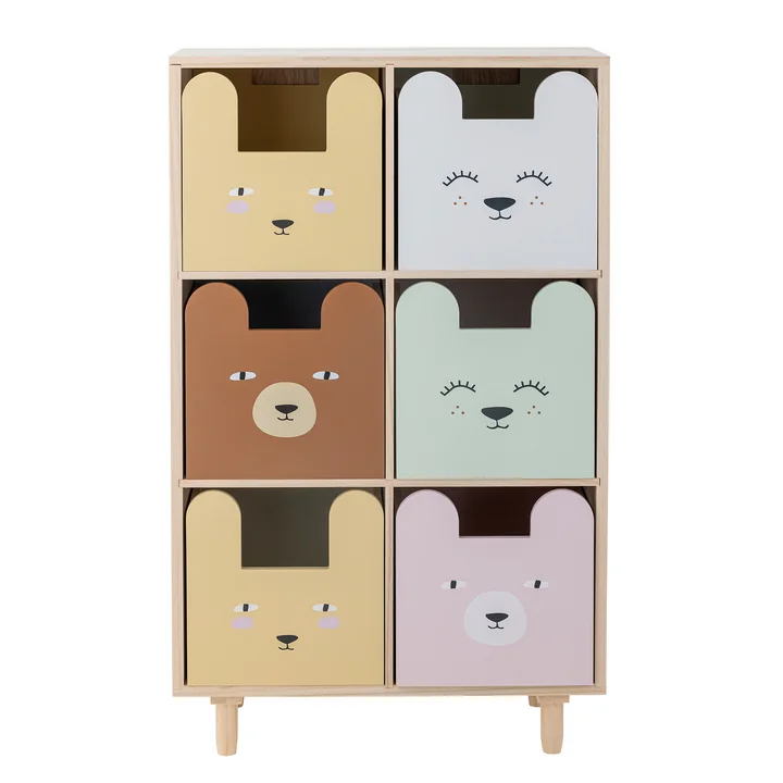 Bloomingville Mini - Calle boekenkast met laden, naturel