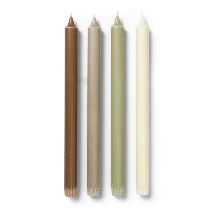 Ferm Living - Pure Steekkaarsen, Botanic Blend (set van 4)