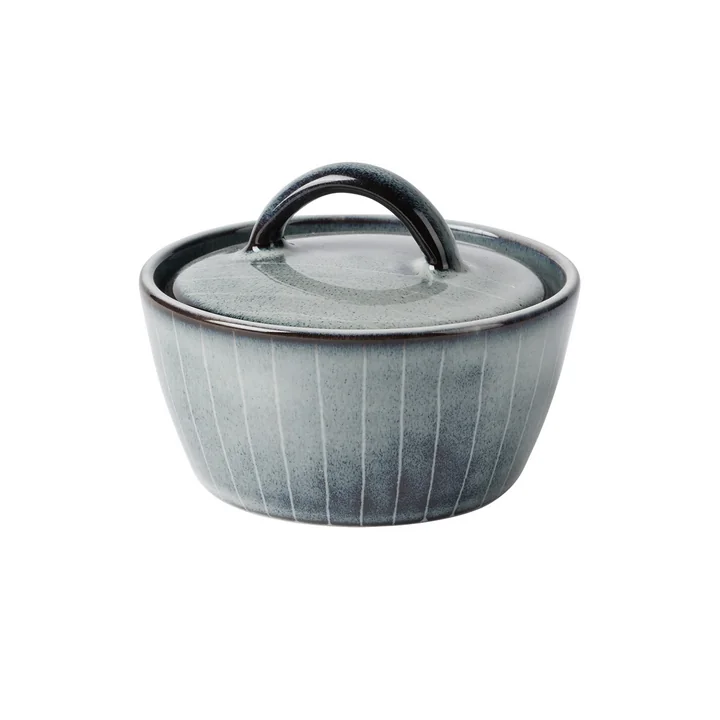 Nordic Sea Kom met deksel, Ø 8 cm x H 6 cm, blauw van Broste Copenhagen