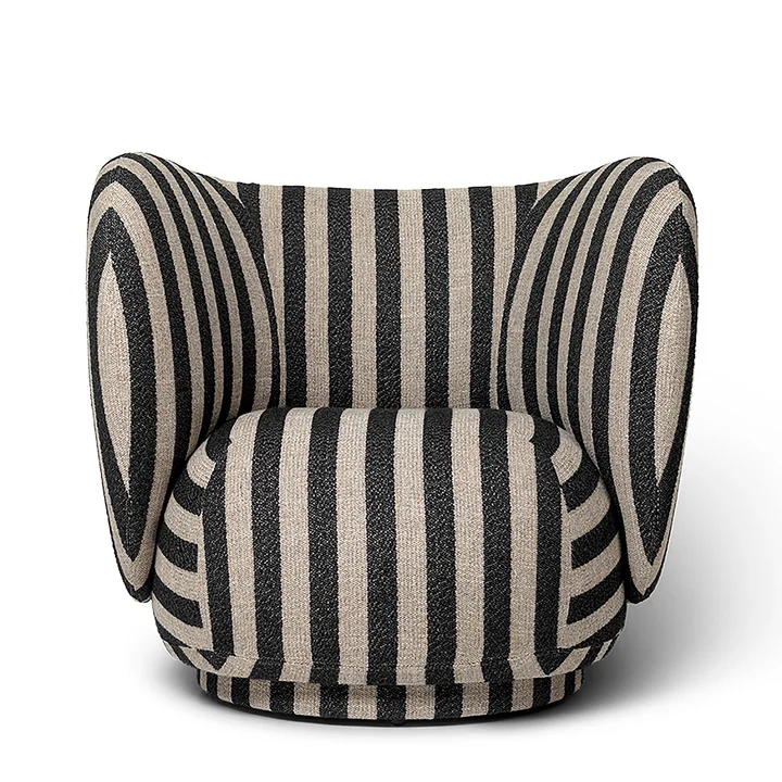 Rico Louisiana fauteuil zand zwart van Ferm Living