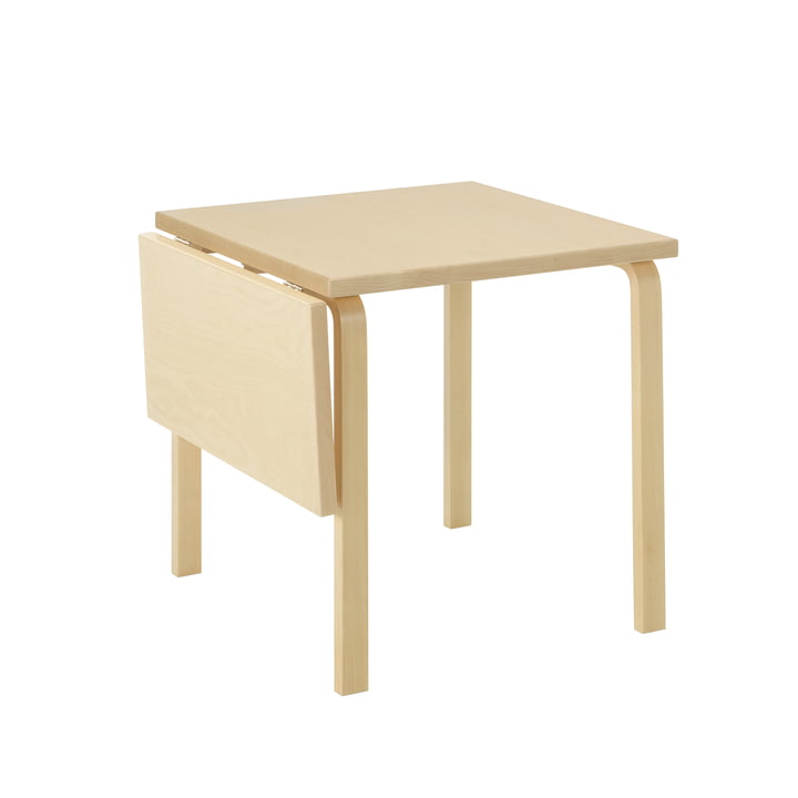 Artek - Aalto DL81C inklapbare eettafel, H x L 74 x 79 / 112,5 cm, berken naturel