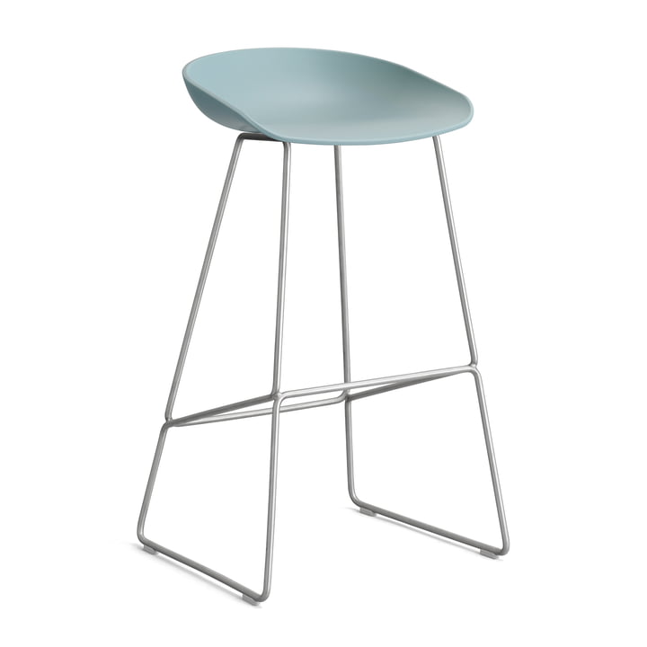 Hay About A Stool AAS 2. - 38 Barkruk H 85, roestvrij staal / stofblauw 0