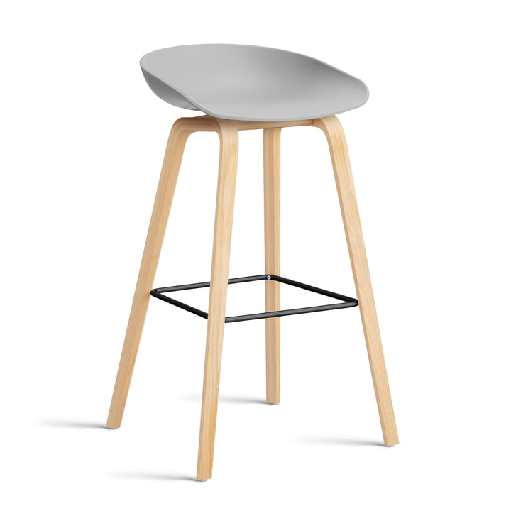 Hay About A Stool AAS 2. - 32 H 85 cm, gezeept eiken / zwart staal / betongrijs 0