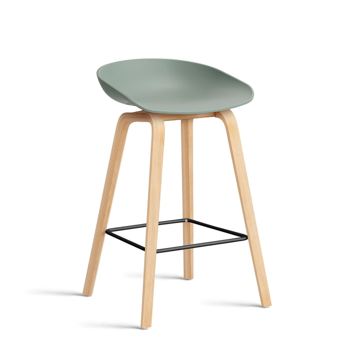 Hay About A Stool AAS 2. - 32 H 75 cm, gezeept eiken / zwart staal / herfstgroen 0