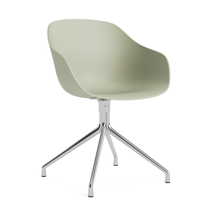 2. Hay - About A Chair AAC 220, gepolijst aluminium / pastelgroen 0