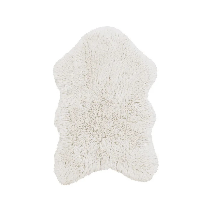 Lorena Canals - Wollen vloerkleed, 75 x 110 cm, schapenwit