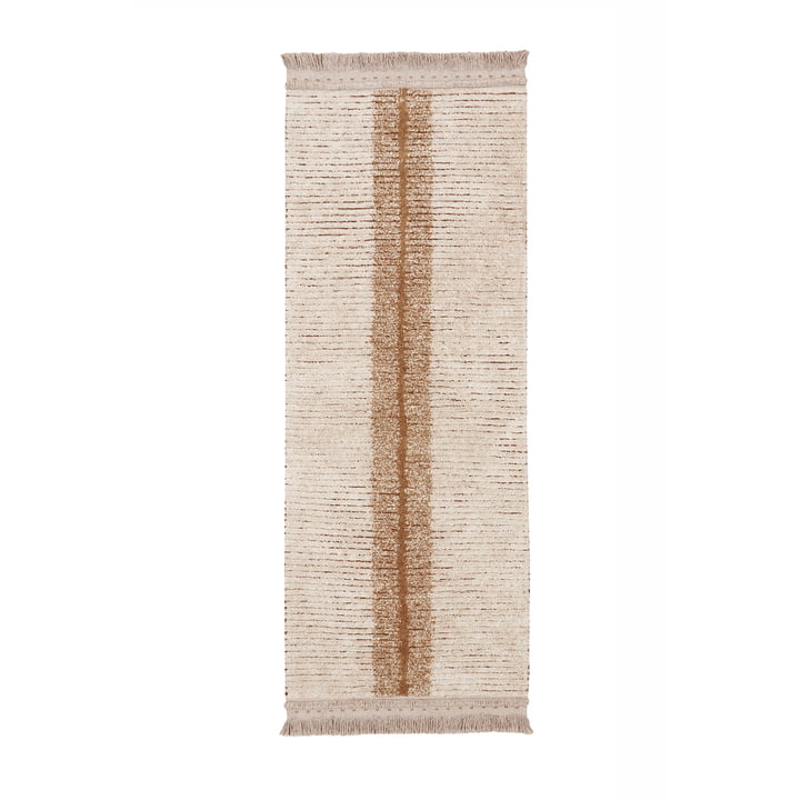 Lorena Canals - Duetto omkeerbaar vloerkleed, 80 cm x 230 cm, toffee