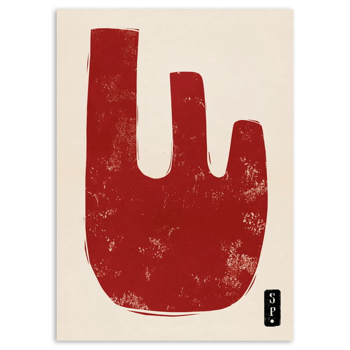 Paper Collective - Clayworks 02, 100 x 140 cm, beige/rood