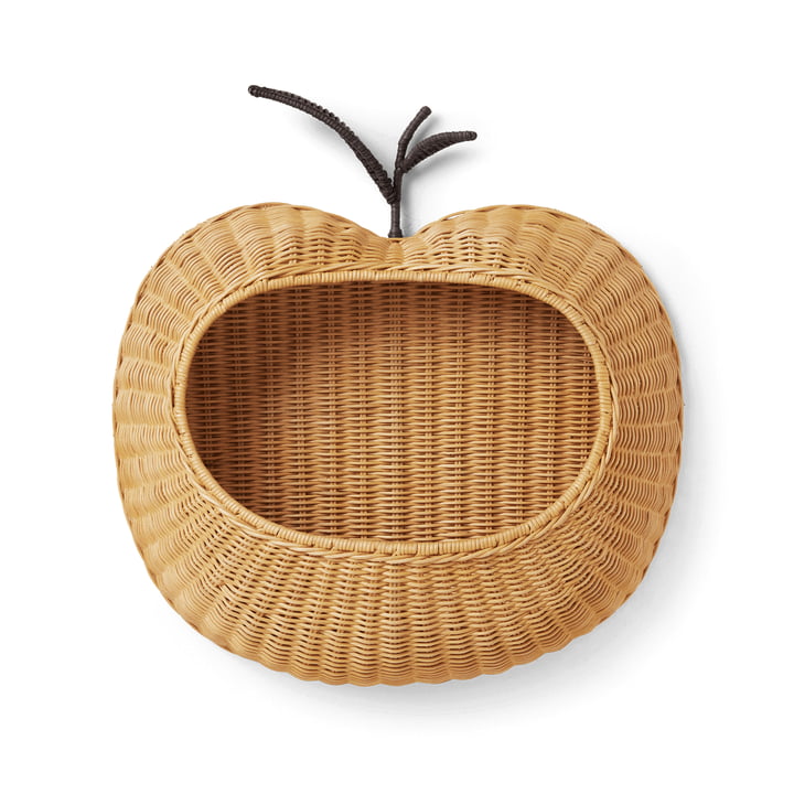 ferm Living - Apple geweven wandtas, rotan