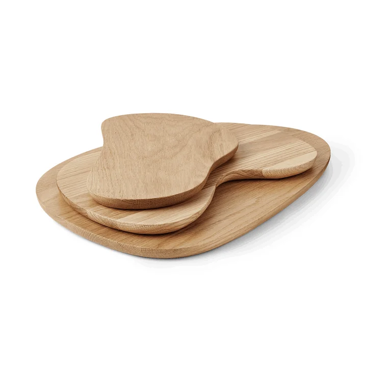 Cairn Ferm Living - Serveerplanken / houten plank, eik (set van 3)