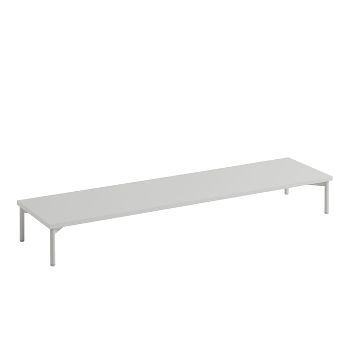 Muuto Tube Podium - voor gestapeld systeem 131 x 35 cm, grijs / grijs