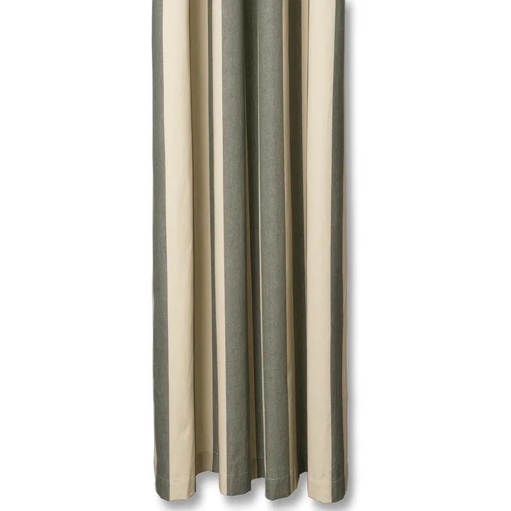 ferm Wonen - Chambray Douchegordijn, donker korstmos / perkament