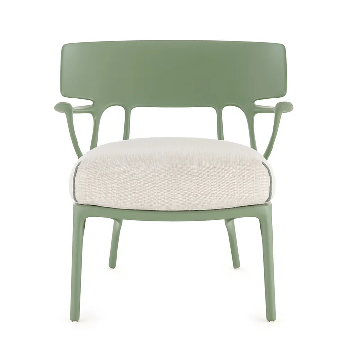 Kartell A.I. Lounge Chair -, groen / wit (stof Panamino)