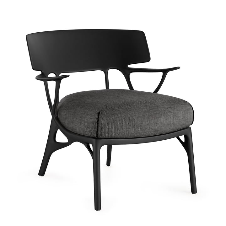 Kartell A.I. Lounge Chair -, zwart / antraciet (Panamino stof)