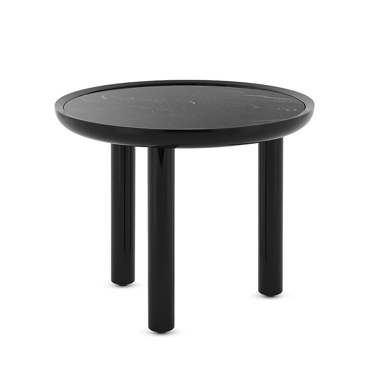 Kartell - K-Top bijzettafel, H 50 cm / Ø 60 cm, zwart Marquina / zwart