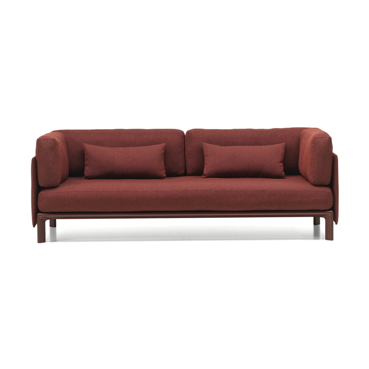 Vitra - Anagram flexibele modulaire bank, 230 x 95 cm, incl. 2 kussens 65 x 30 cm, donker bordeaux / donkerrood gemêleerd (Cento 12)