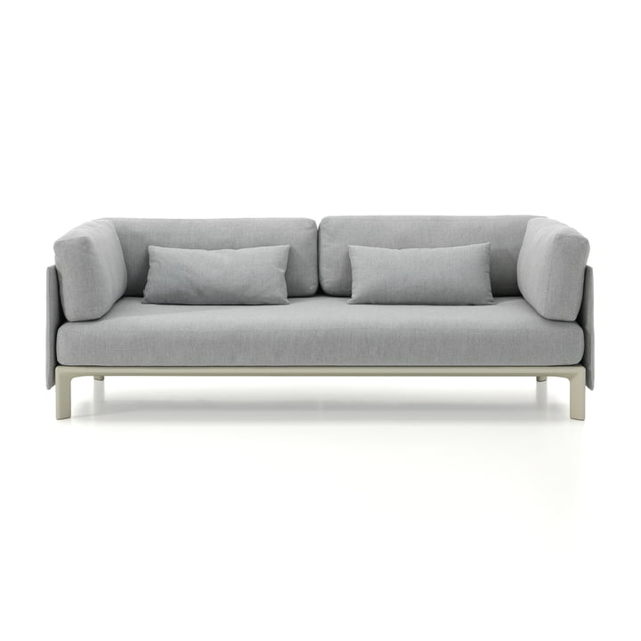 Vitra - Anagram flexibele modulaire bank, 190 x 95 cm, incl. 2 kussens 65 x 30 cm, krijt / kiezel melange (Dumet 06)