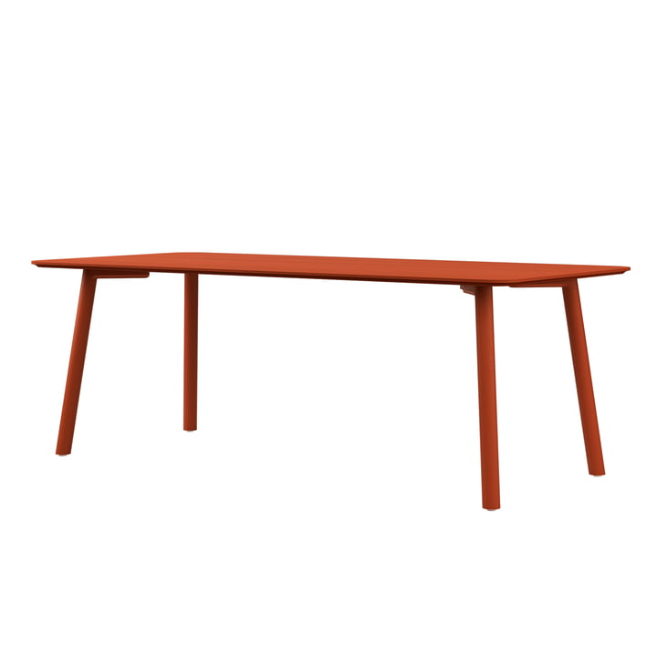 OUT Objekte unserer Tage Meyer Color - Tafel 200 x 92 cm, gelakt essenhout, Sienna rood