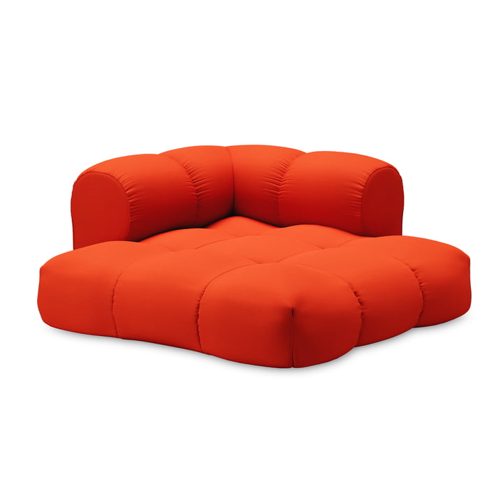 OUT Objekte unserer Tage - Sander Sofa 01, 2-zits, puur oranje (Vidar 4 0542 van Kvadrat/Raf Simons)