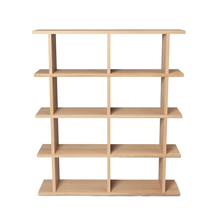 ferm Living - Kona boekenkast 2 x 4, 122,5 x 141 cm, eiken natuur