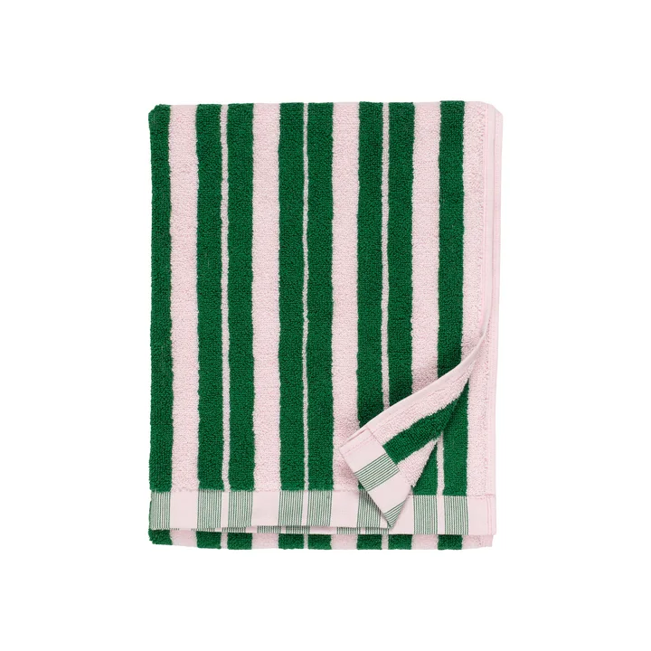 Marimekko - Raide handdoek, 50 x 70 cm, groen / roze