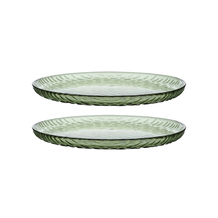 Marimekko Syksy - Bord, Ø 17 cm, olijf (set van 2)