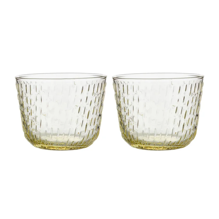 Marimekko - Syksy Glas, 220 ml, lichtgeel (set van 2)