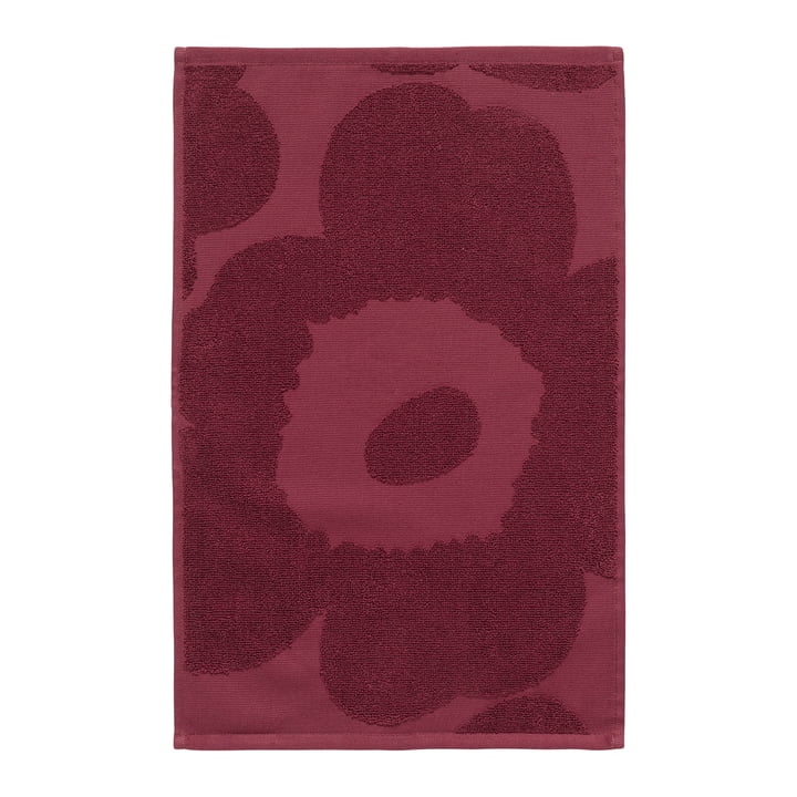 Marimekko - Unikko gastendoek, 32 x 50 cm, bordeauxrood