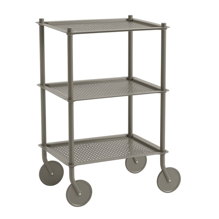 Muuto Flow - Trolley, 3 legplanken, taupe