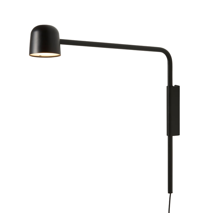 Frandsen - Satelliet LED wandlamp, mat zwart, ingeschakeld