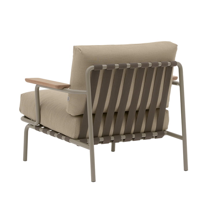 Muuto - Settle Outdoor Lounge Chair, bruin / taupe (stof Ribbed Weave 5)