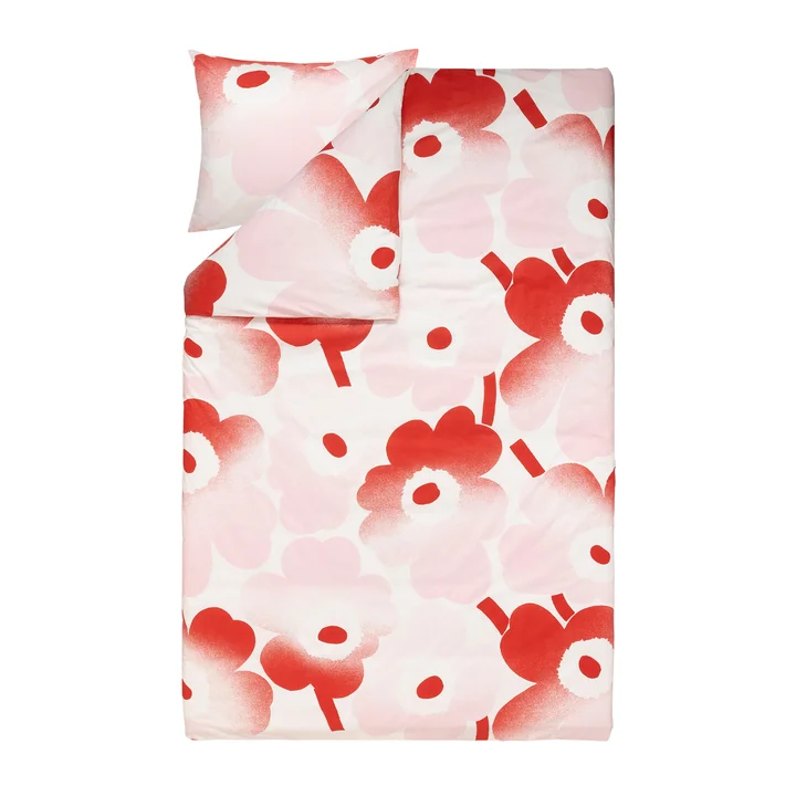 Marimekko - Unikko beddengoed, roze/rood (2-delig)