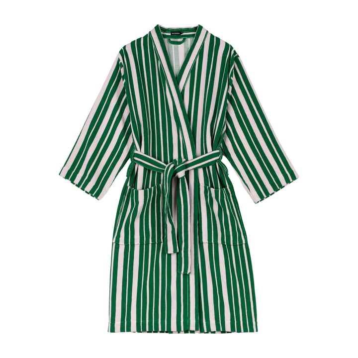 Marimekko Raide - Badjas, groen / lichtroze