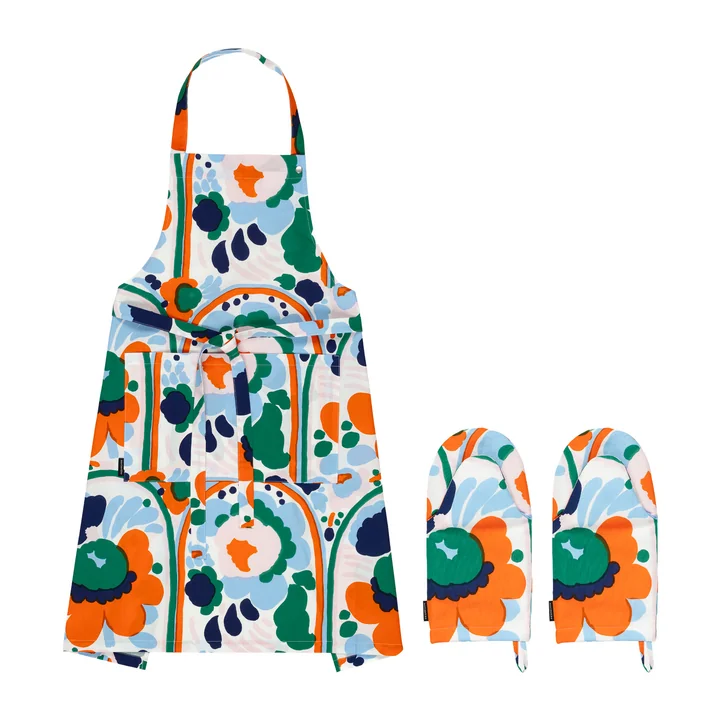 Marimekko - Pieni Karuselli keukenset, keukenschort & ovenwanten, veelkleurig (3 stuks)